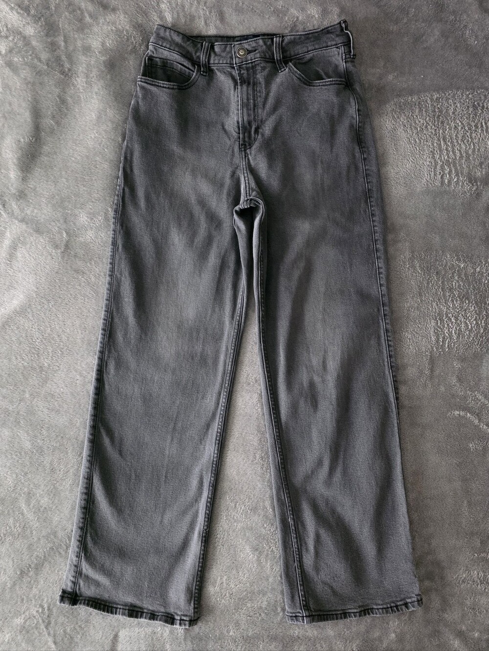 Hollister Ultra High-Rise Baggy Jeans Grey Wash 6R W28 355D3430